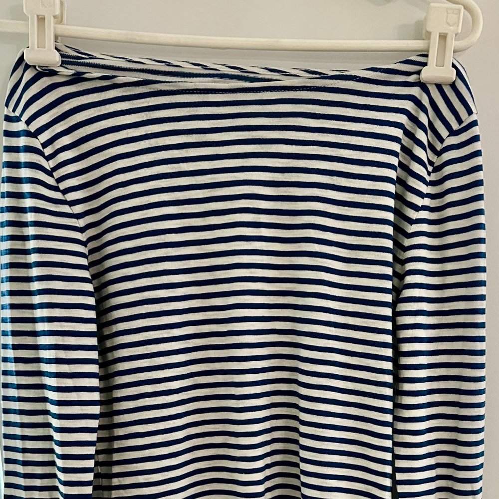 J Crew Painter Tee with Boatneck, striped